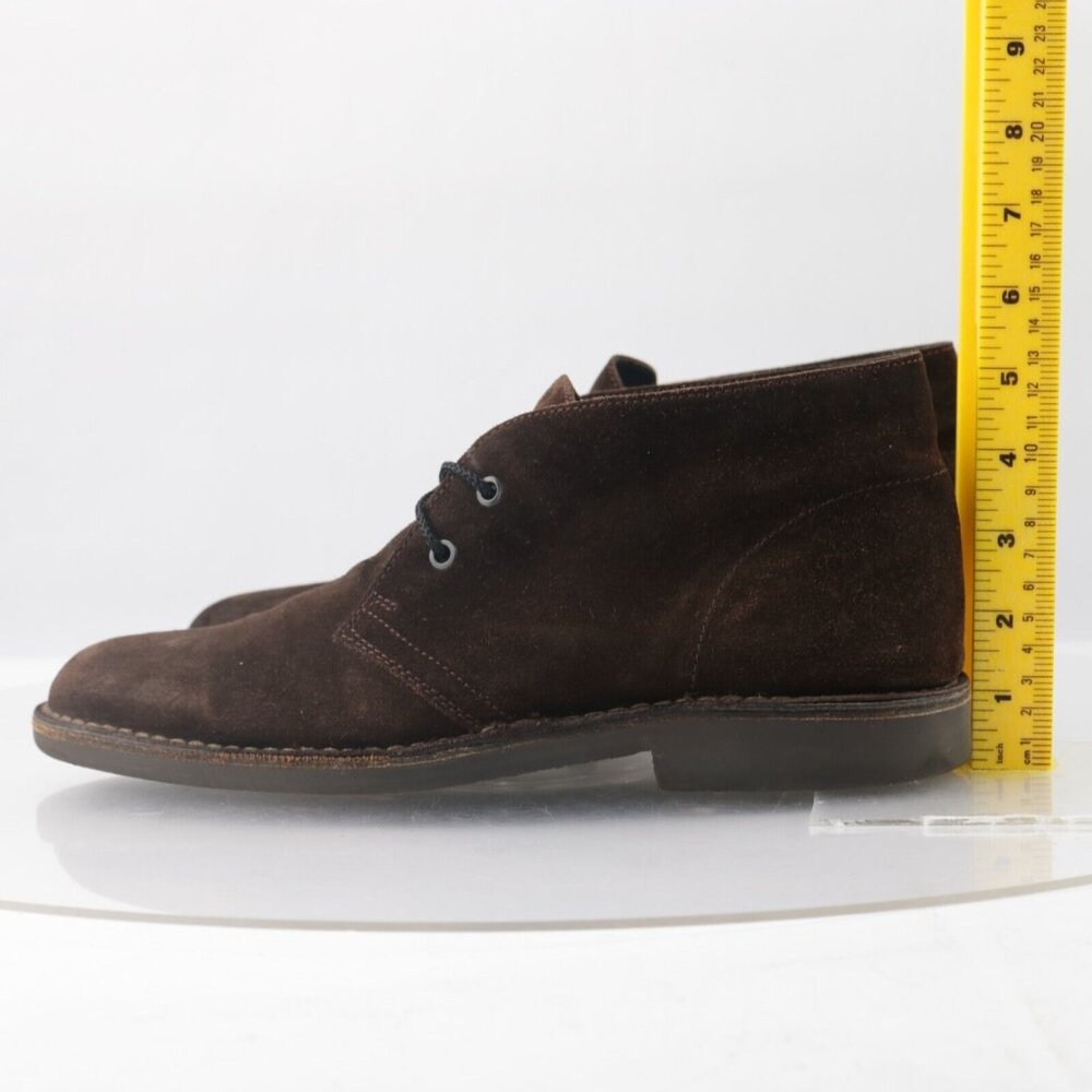 Bloomingdales Mens Chukka Boot Size 12 Brown Suede Lace Up Casual Plain Toe - Picture 8 of 13